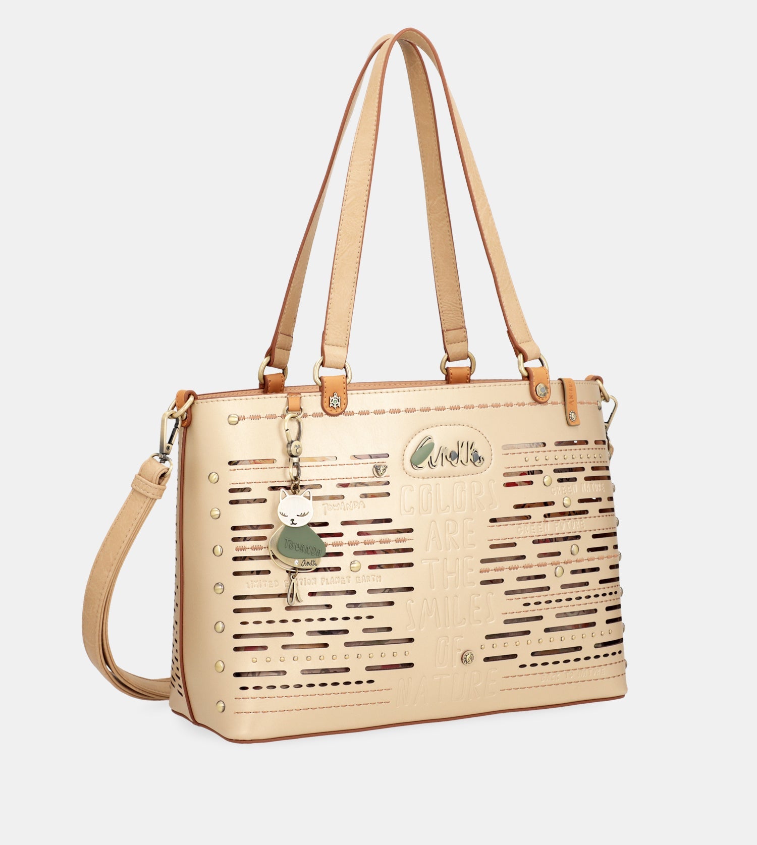 Sac Shopping Pliable Monoprix Design Paris - Fourre-tout Bleu, Anses Dorées, Neuf Avec étiquettes - Moyen
