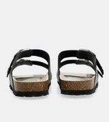 Sandales bio noires à pois