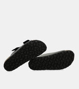 Sandales bio noires à pois