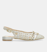 Ballerines slingback dorées et argentées